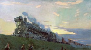 Super power steam engine, 1935 by Arkadij Aleksandrovic Rylov